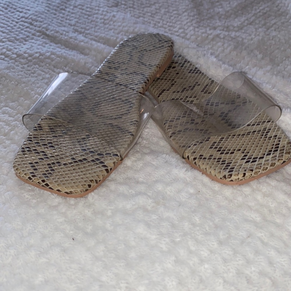 Snake print sandals
